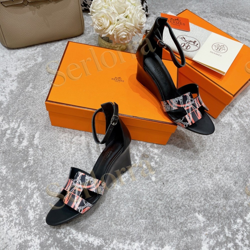 HERMÈS LEGEND 70 SANDALS WEDGES