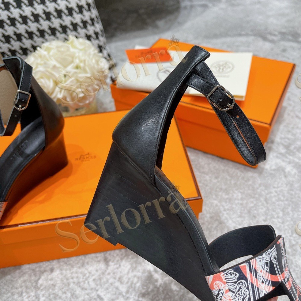 HERMÈS LEGEND 70 SANDALS WEDGES