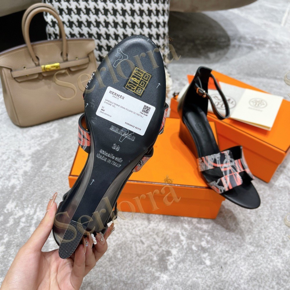 HERMÈS LEGEND 70 SANDALS WEDGES