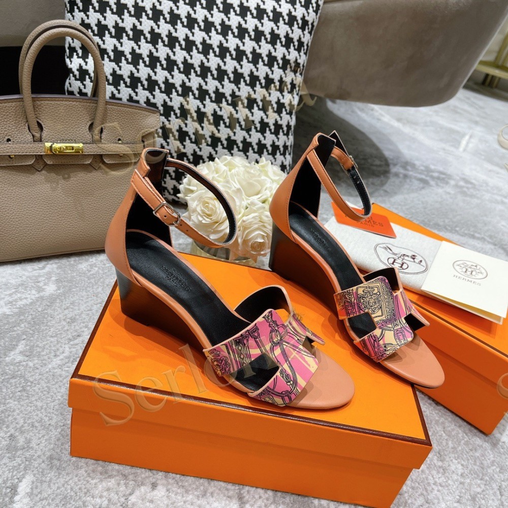 HERMÈS LEGEND 70 SANDALS WEDGES