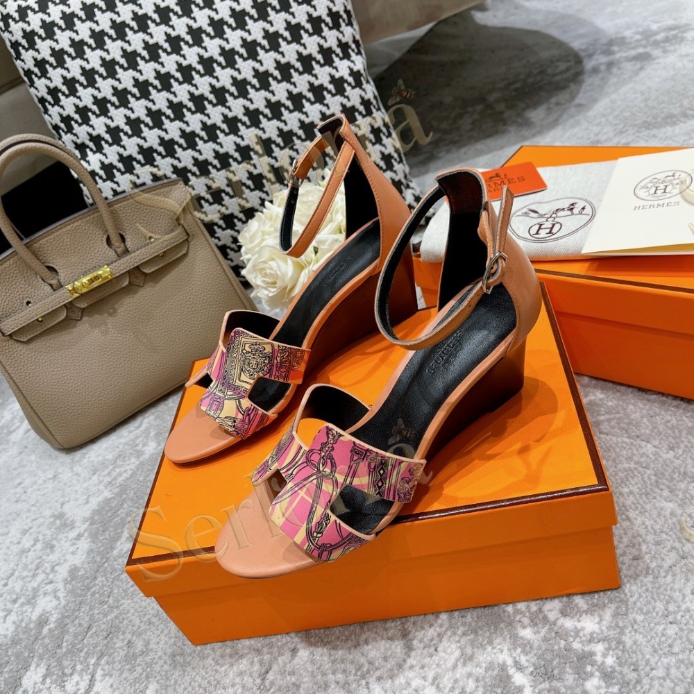 HERMÈS LEGEND 70 SANDALS WEDGES