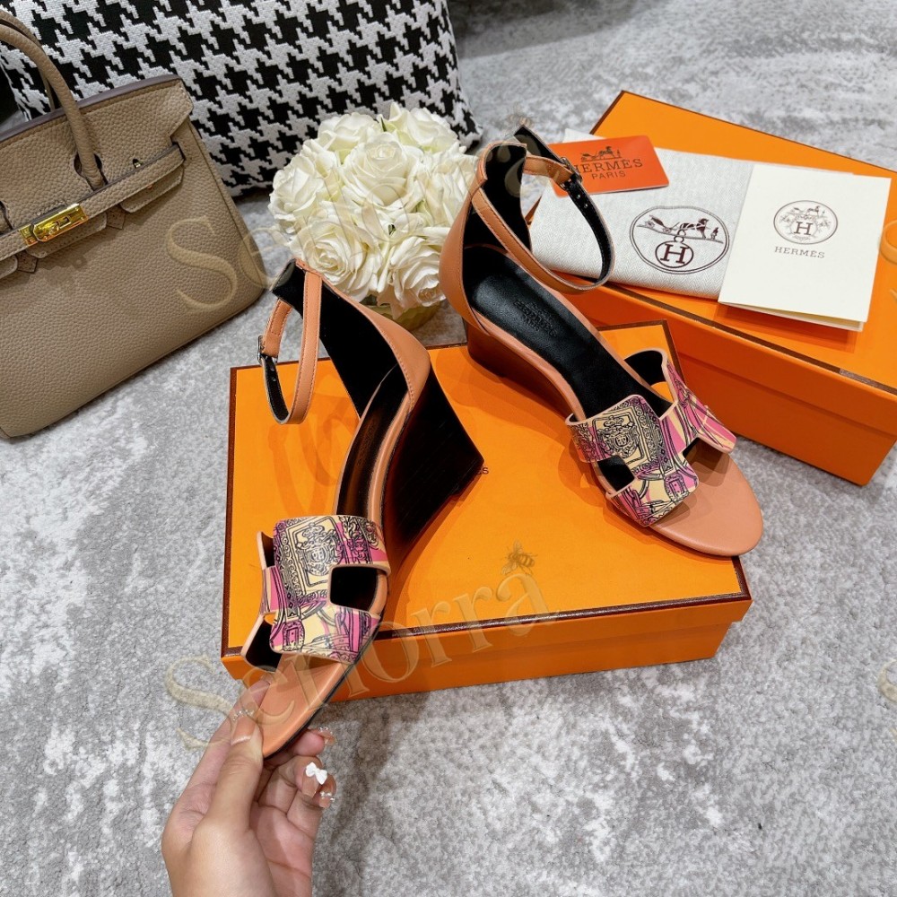 HERMÈS LEGEND 70 SANDALS WEDGES
