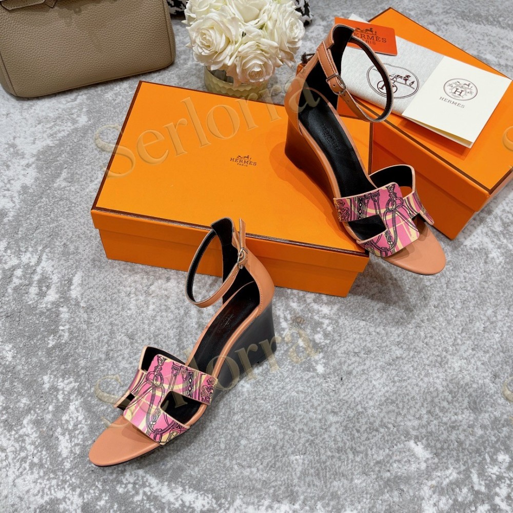 HERMÈS LEGEND 70 SANDALS WEDGES