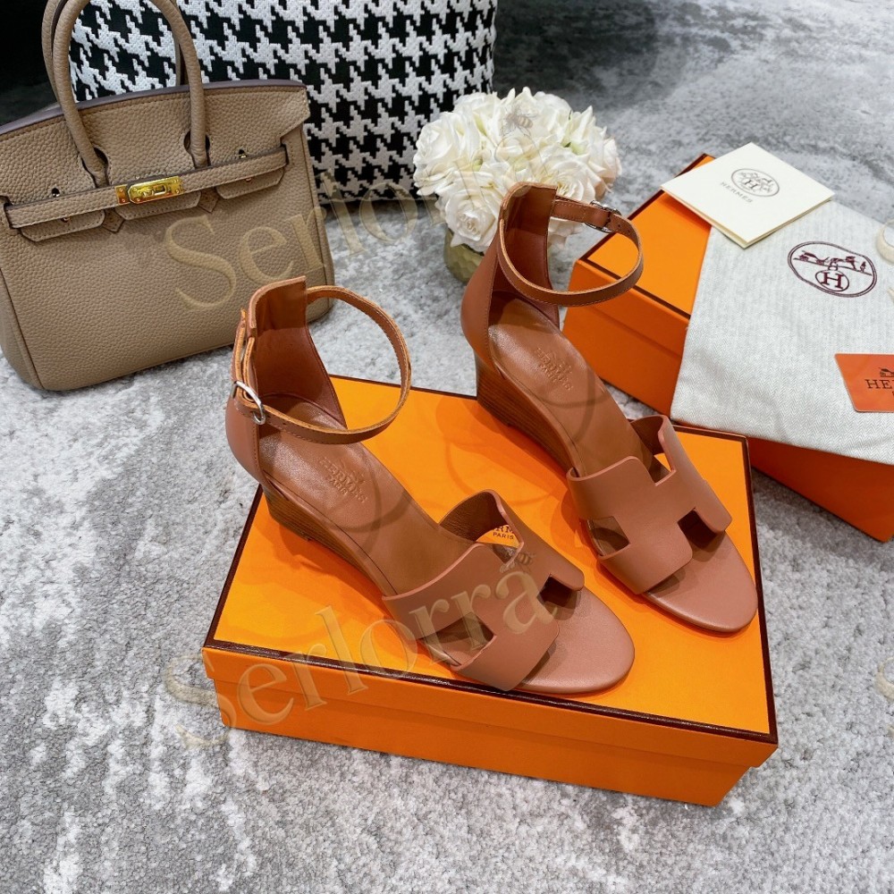HERMÈS LEGEND 70 SANDALS WEDGES