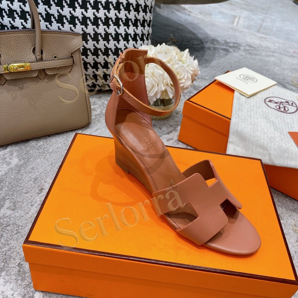 HERMÈS LEGEND 70 SANDALS WEDGES