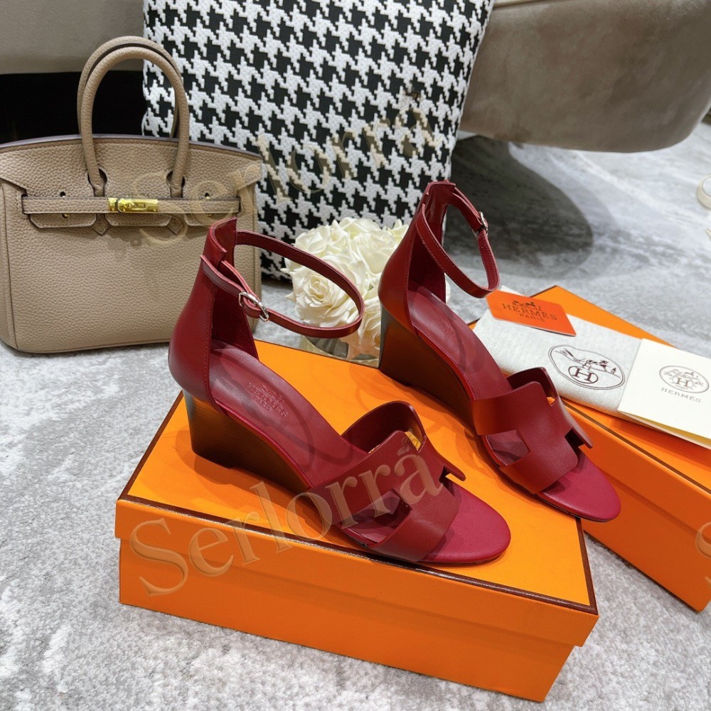 HERMÈS LEGEND 70 SANDALS WEDGES