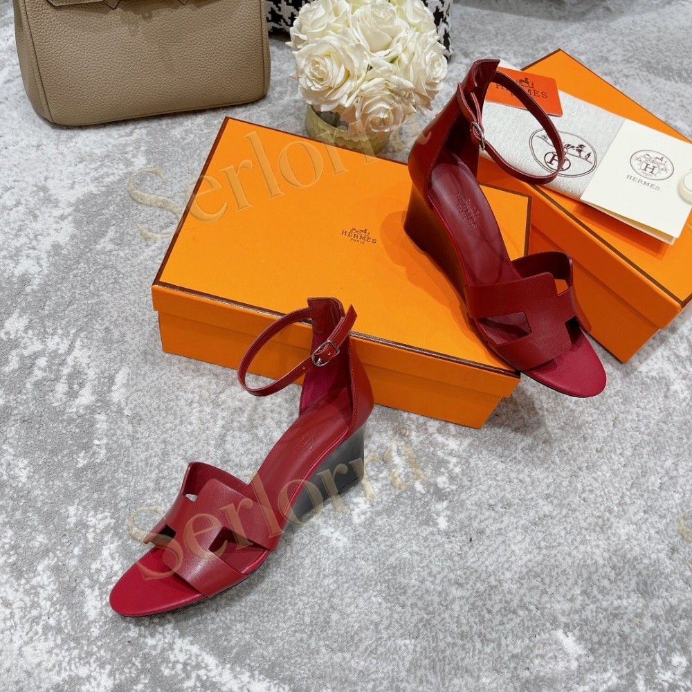 HERMÈS LEGEND 70 SANDALS WEDGES