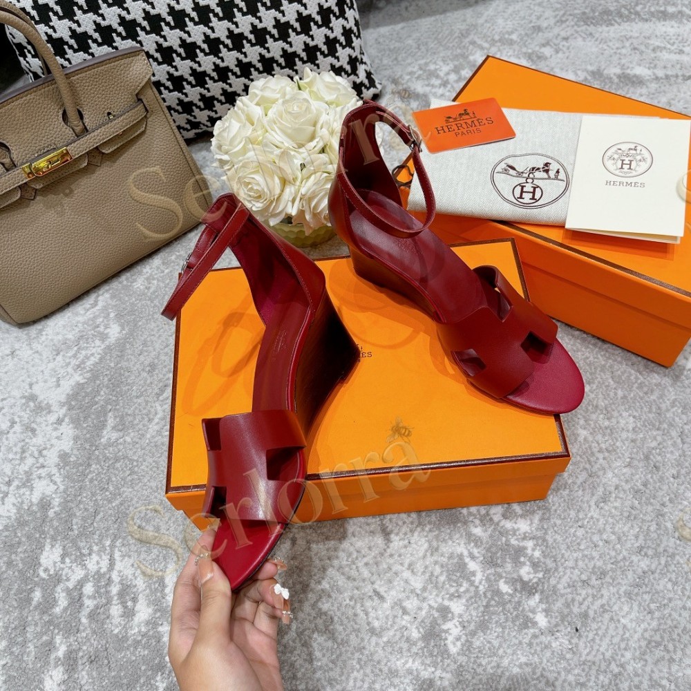 HERMÈS LEGEND 70 SANDALS WEDGES