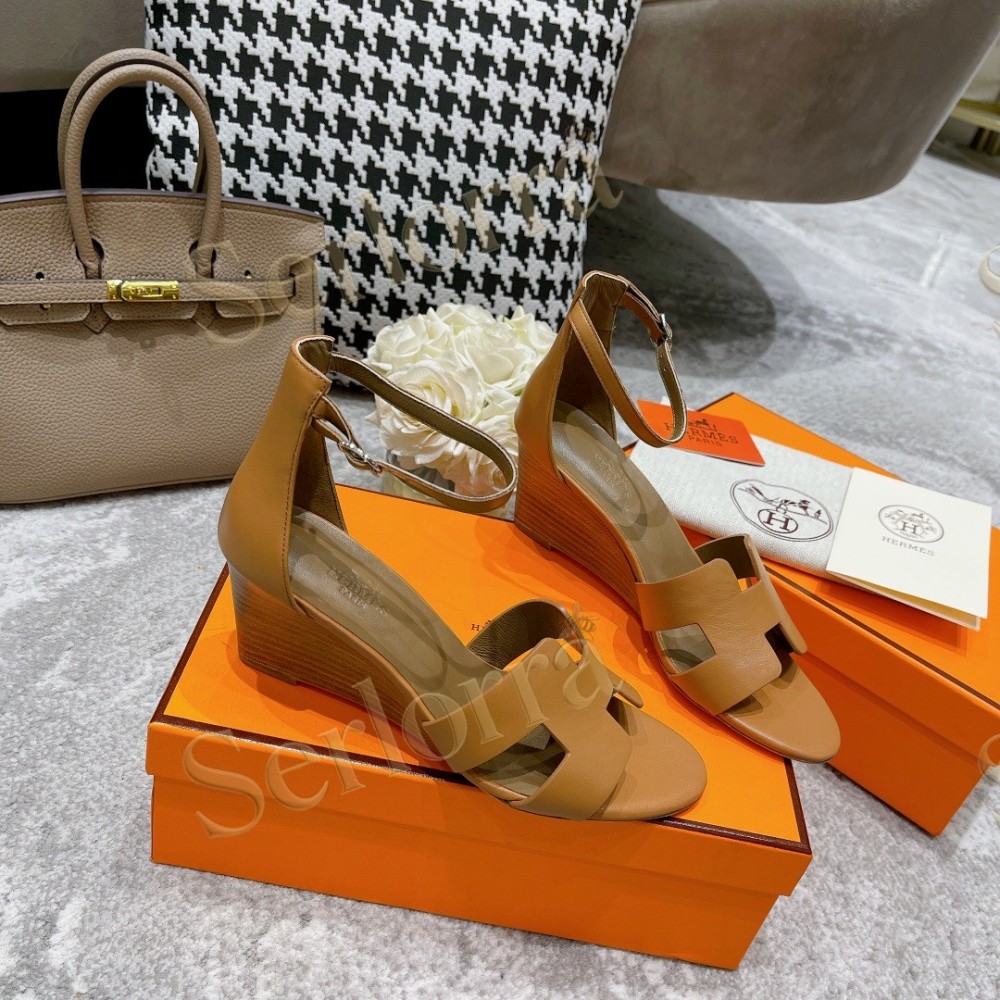 HERMÈS LEGEND 70 SANDALS WEDGES