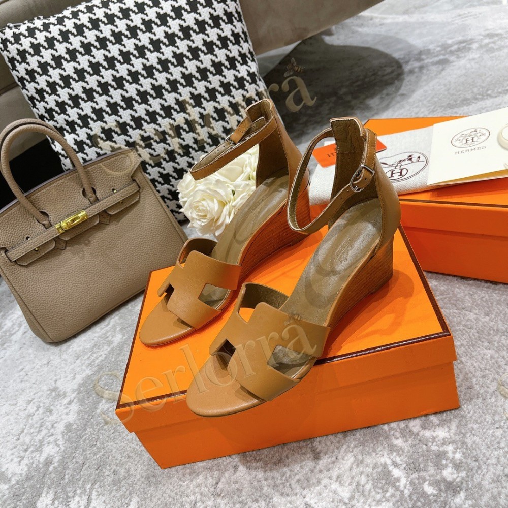 HERMÈS LEGEND 70 SANDALS WEDGES