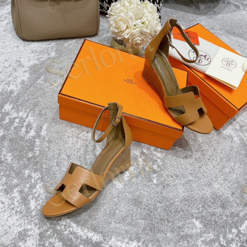 HERMÈS LEGEND 70 SANDALS WEDGES