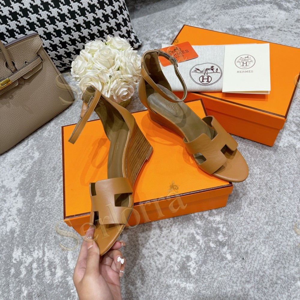 HERMÈS LEGEND 70 SANDALS WEDGES