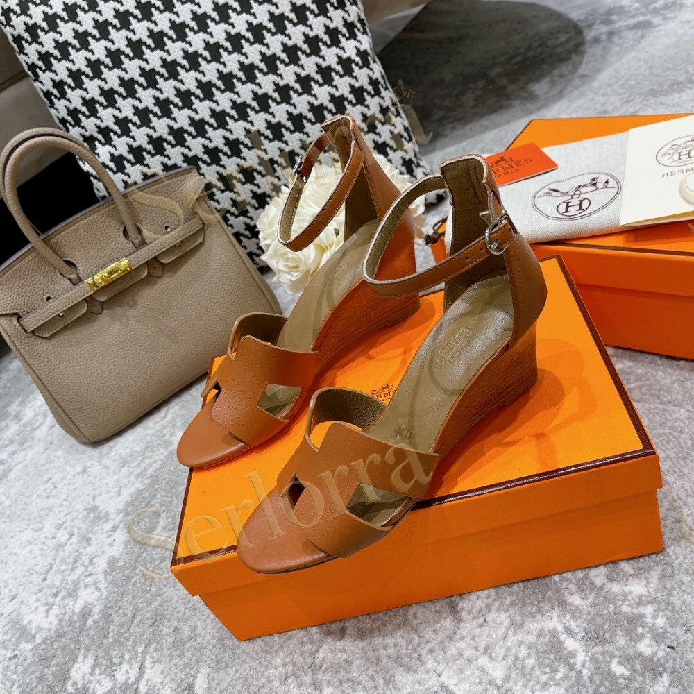 HERMÈS LEGEND 70 SANDALS WEDGES