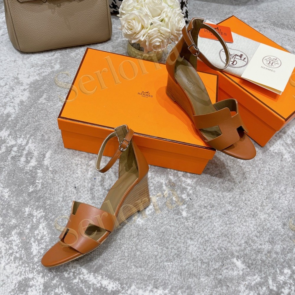 HERMÈS LEGEND 70 SANDALS WEDGES