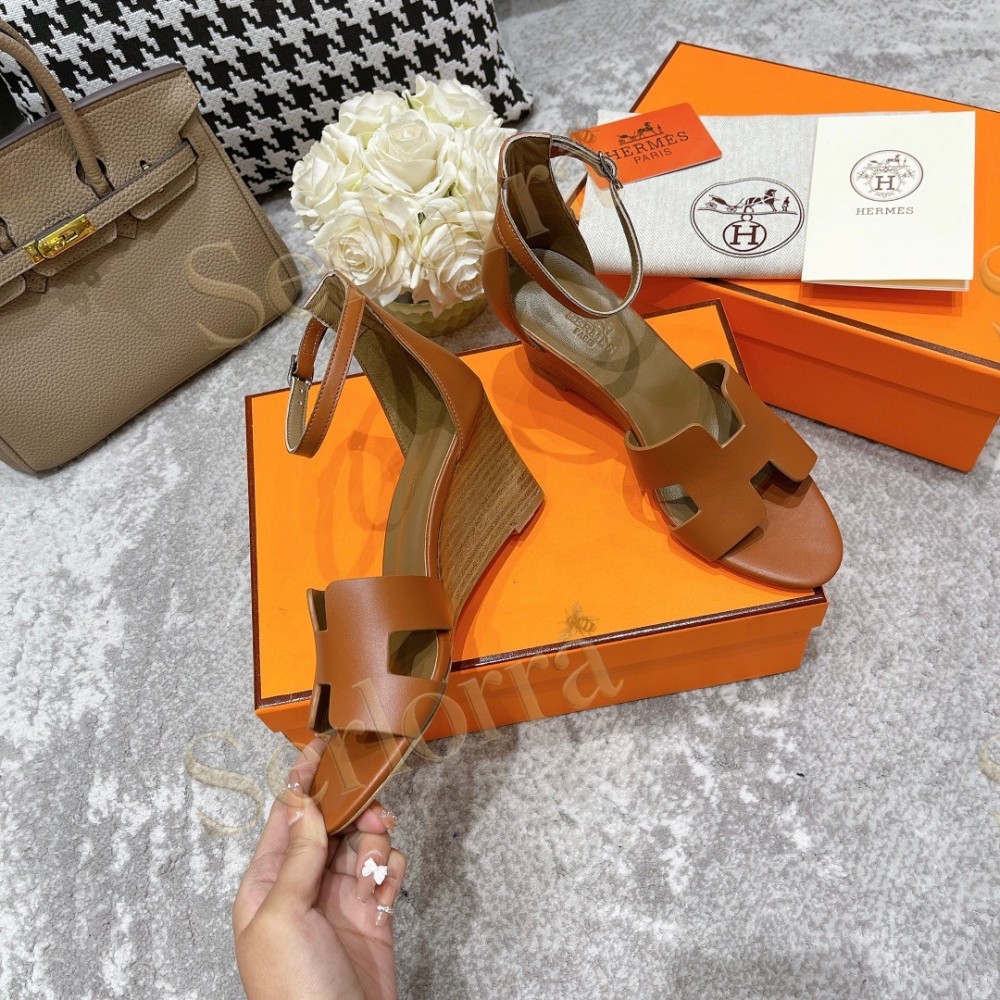 HERMÈS LEGEND 70 SANDALS WEDGES