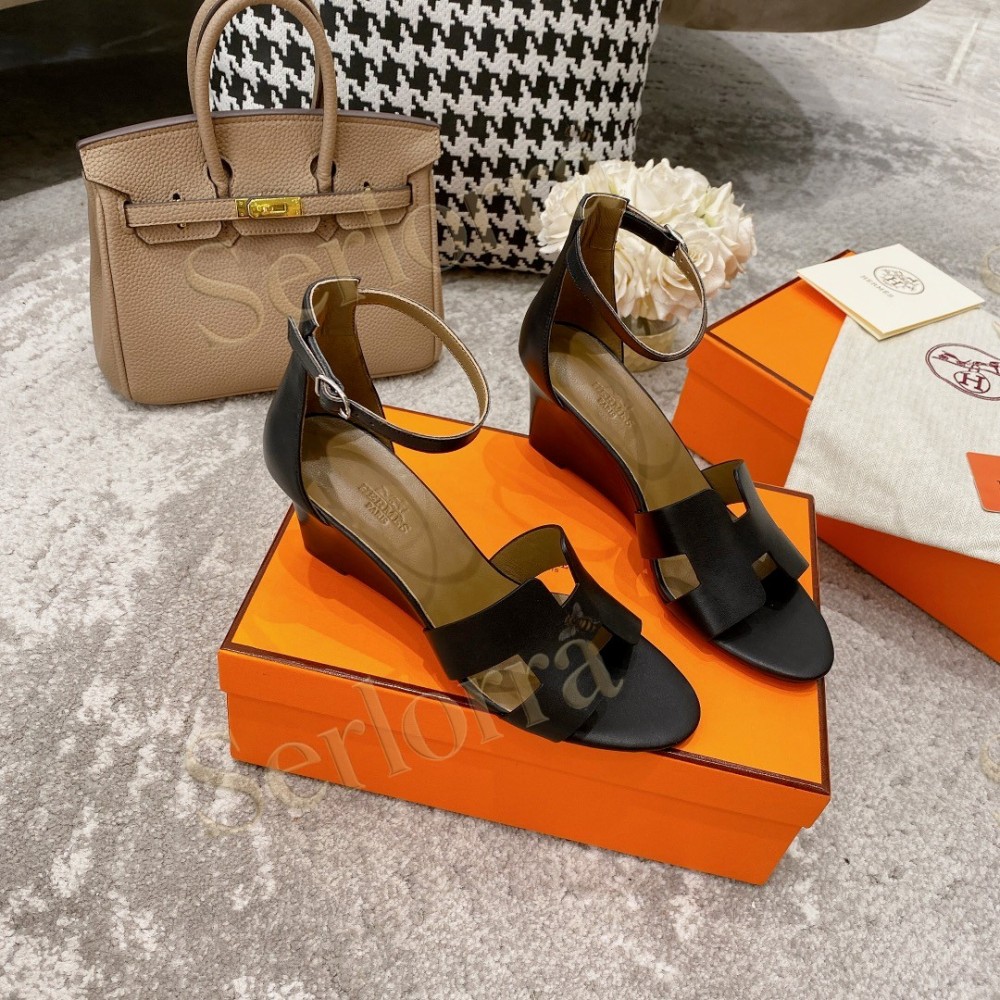 HERMÈS LEGEND 70 SANDALS WEDGES
