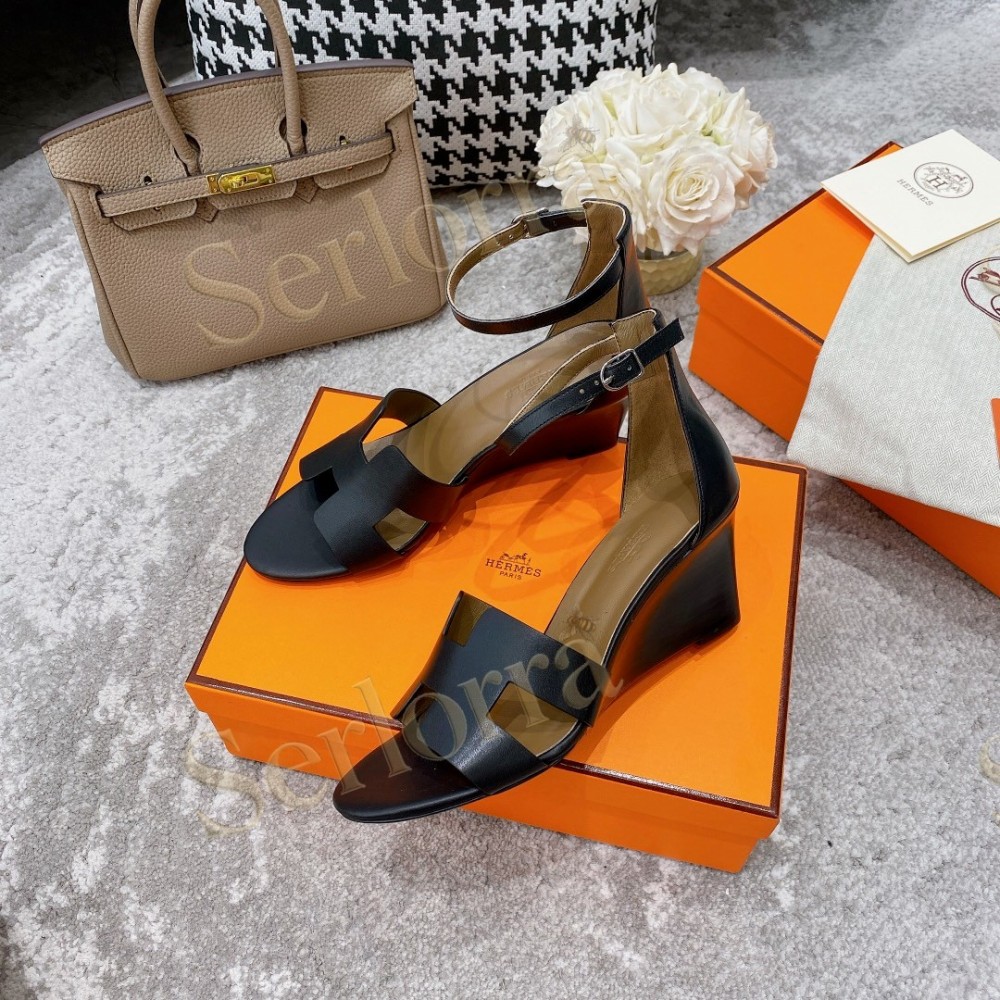 HERMÈS LEGEND 70 SANDALS WEDGES