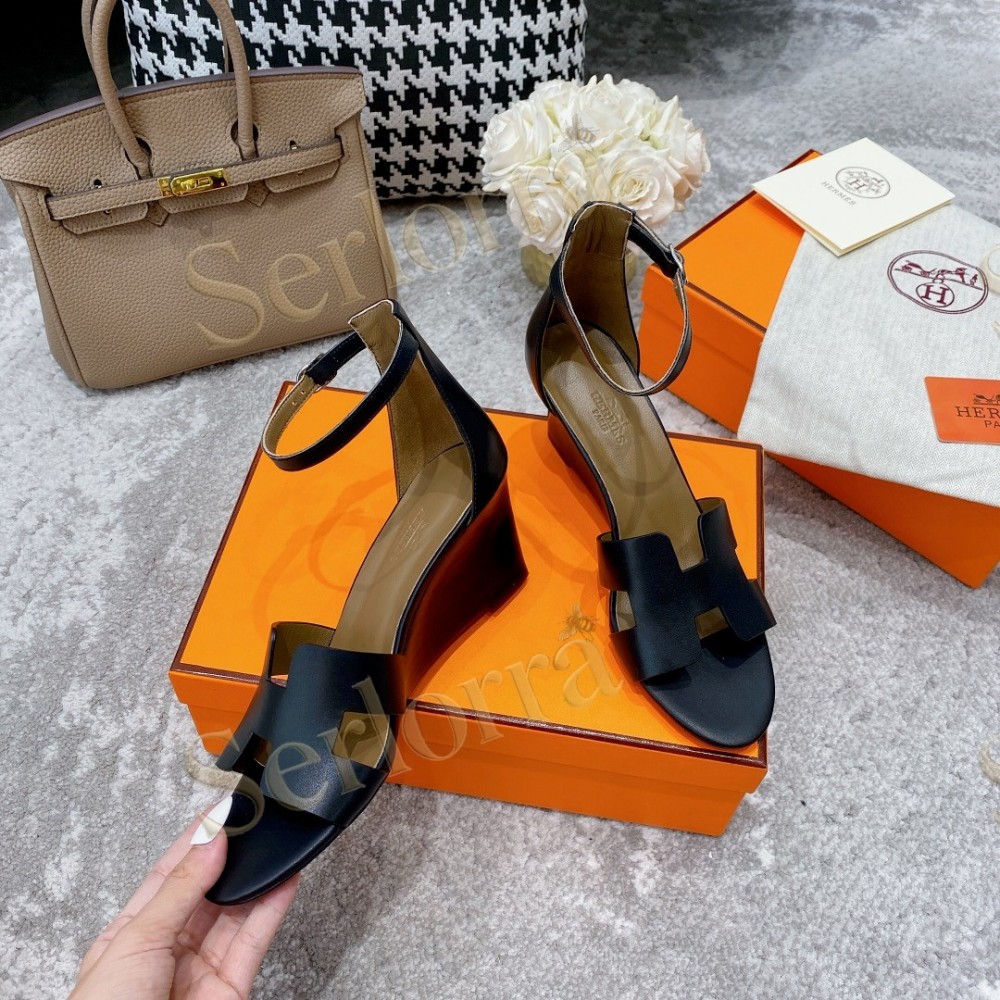 HERMÈS LEGEND 70 SANDALS WEDGES