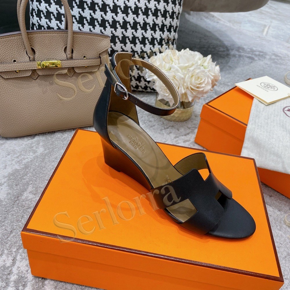 HERMÈS LEGEND 70 SANDALS WEDGES