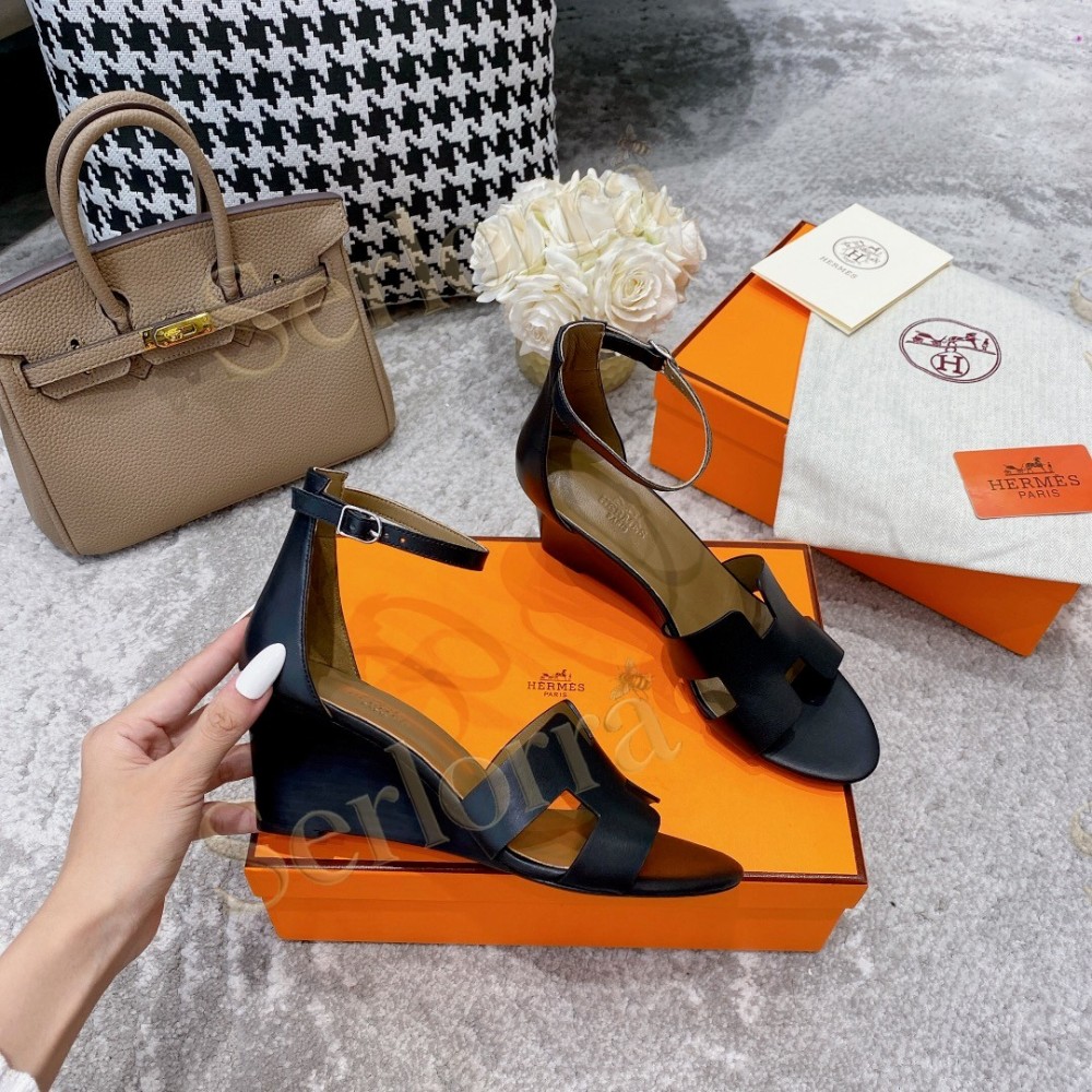 HERMÈS LEGEND 70 SANDALS WEDGES
