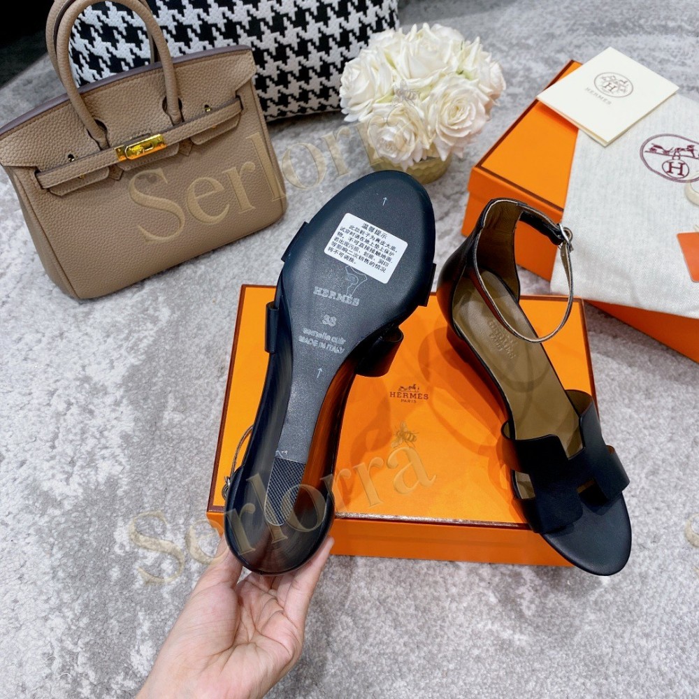 HERMÈS LEGEND 70 SANDALS WEDGES