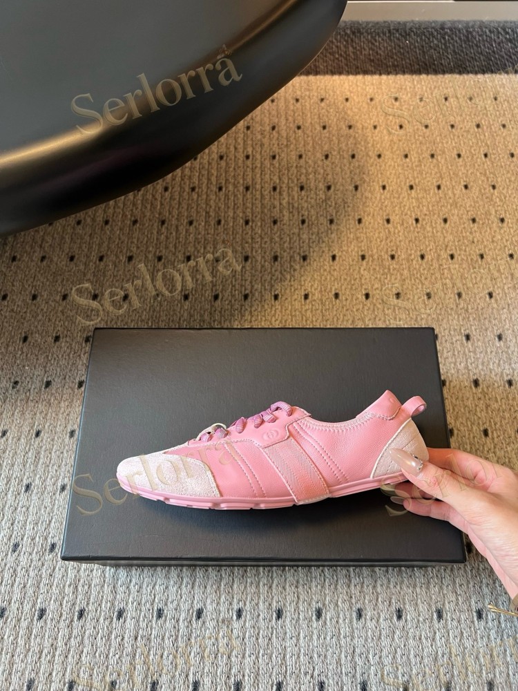 GUCCI SUEDE & LEATHER LOW TOP LACE-UP SNEAKERS