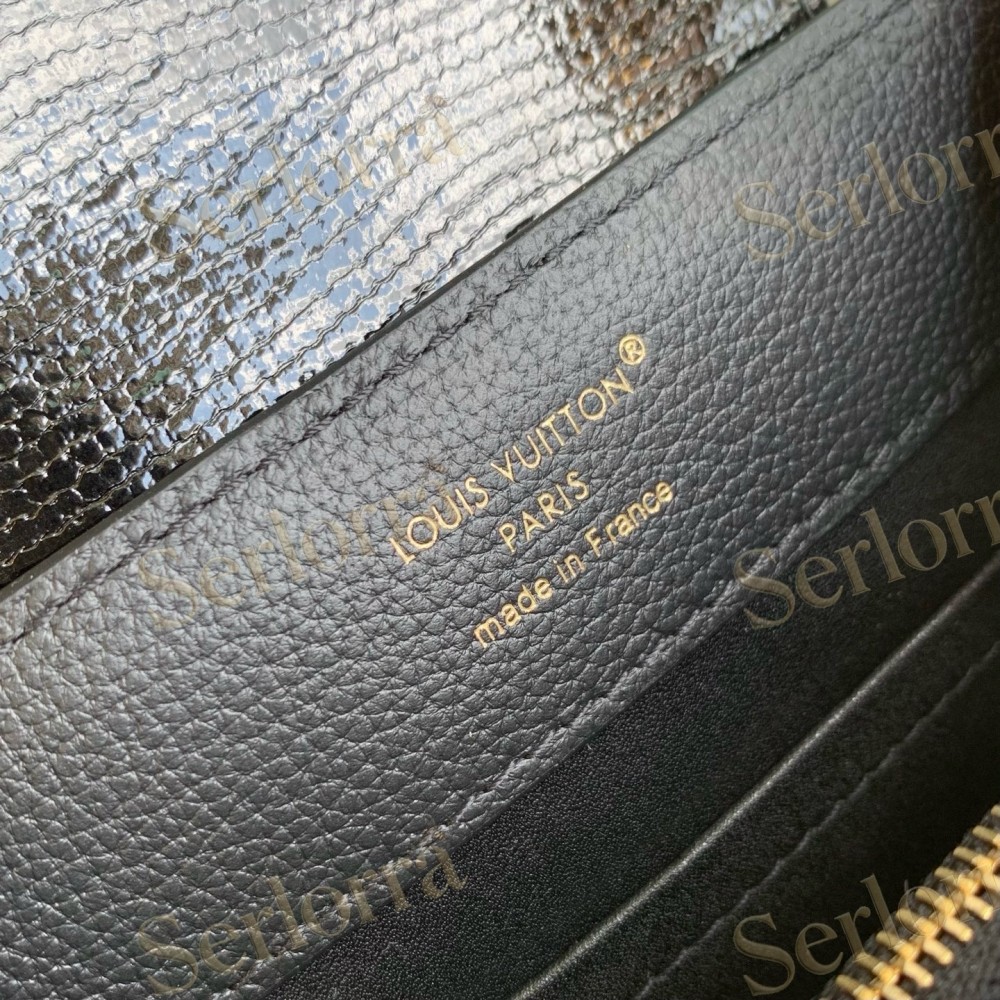 LOUIS VUITTON CAPUCINES MINI CARVED HANDLE TAURILLON LEATHER HANDBAG