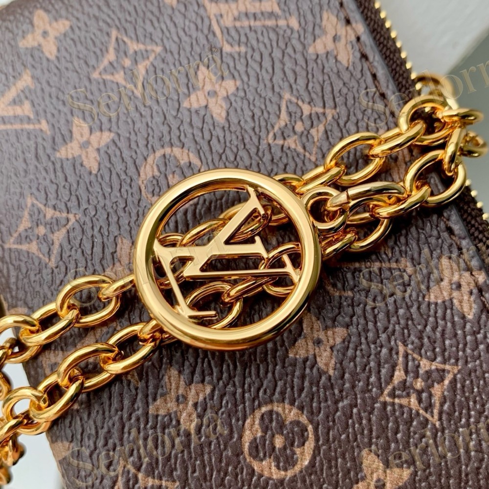 LOUIS VUITTON MONOGRAM CANVAS WALLET ON CHAIN IVY