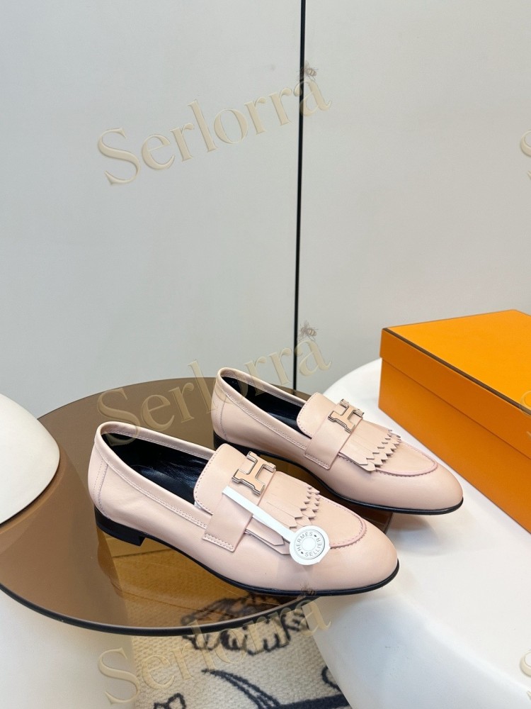 HERMÈS ROYAL FRINGED H BUCKLE LOAFERS
