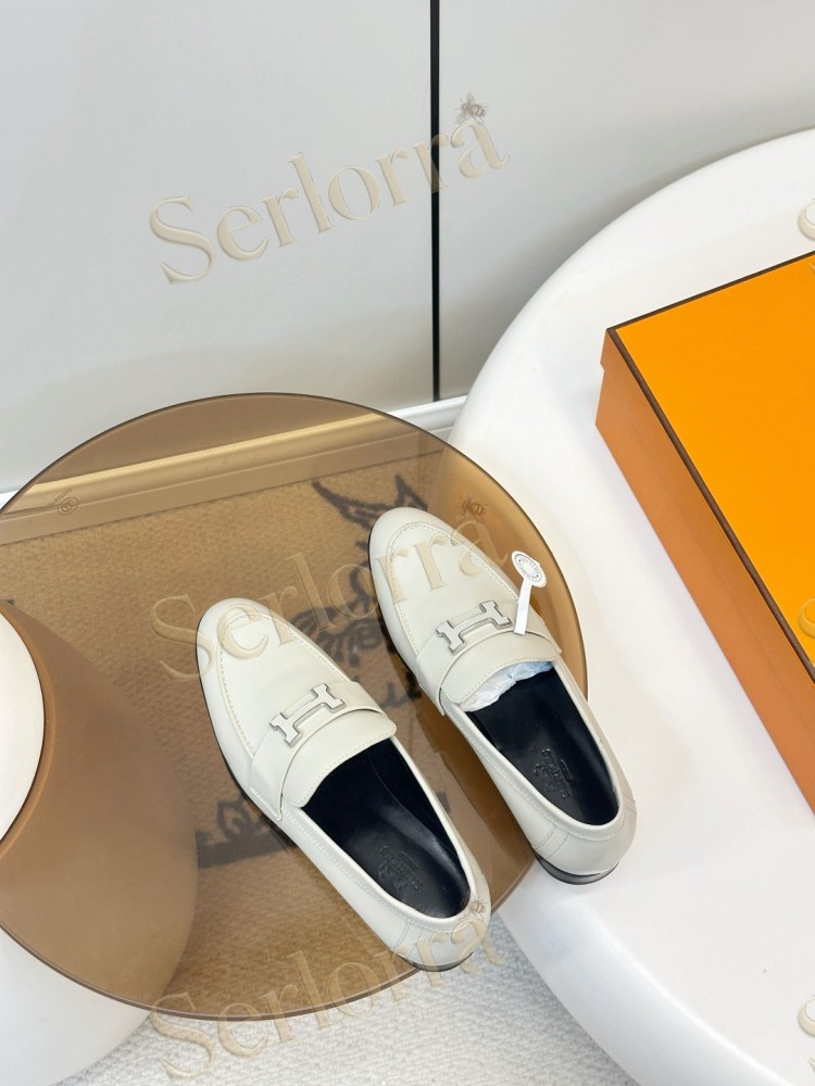 HERMÈS ROYAL FRINGED H BUCKLE LOAFERS