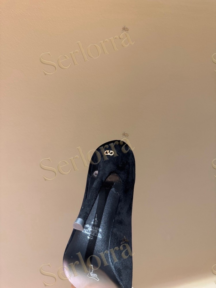 VALENTINO GARAVANI VLOGO SIGNATURE PATENT‑LEATHER SLINGBACK PUMPS 80MM