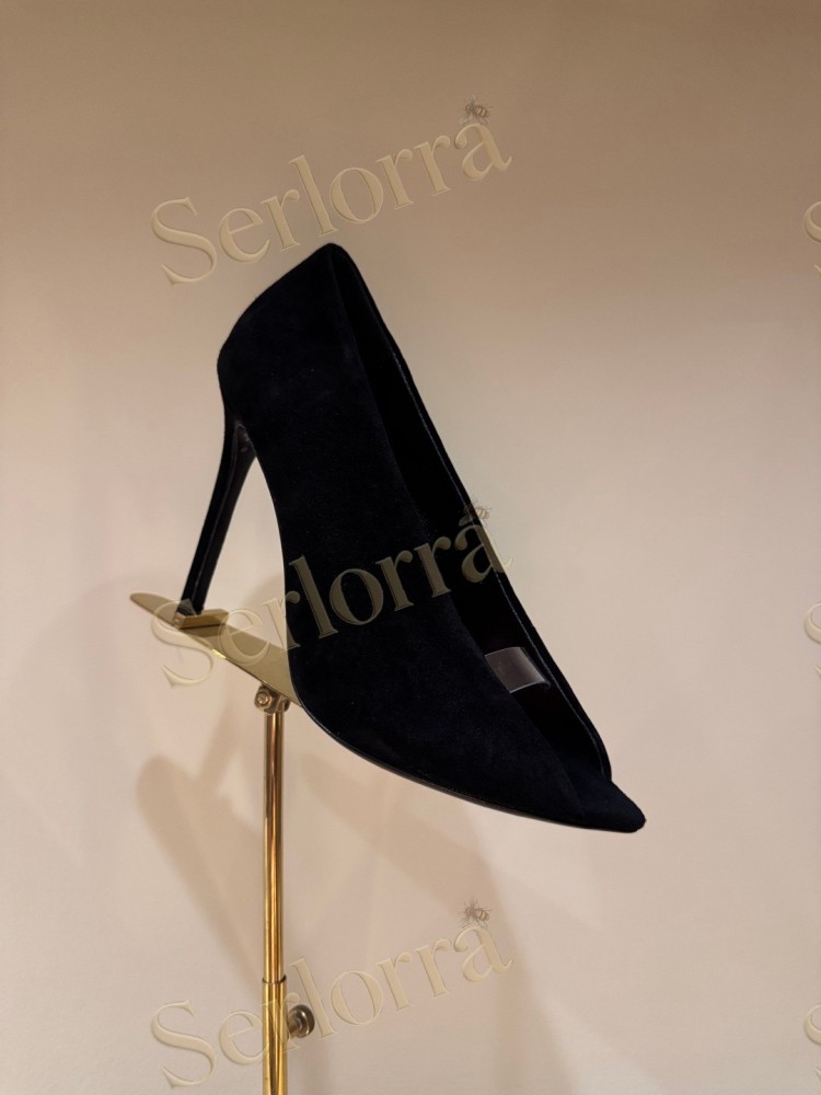 VALENTINO GARAVANI VLOGO SIGNATURE PATENT‑LEATHER SLINGBACK PUMPS 80MM