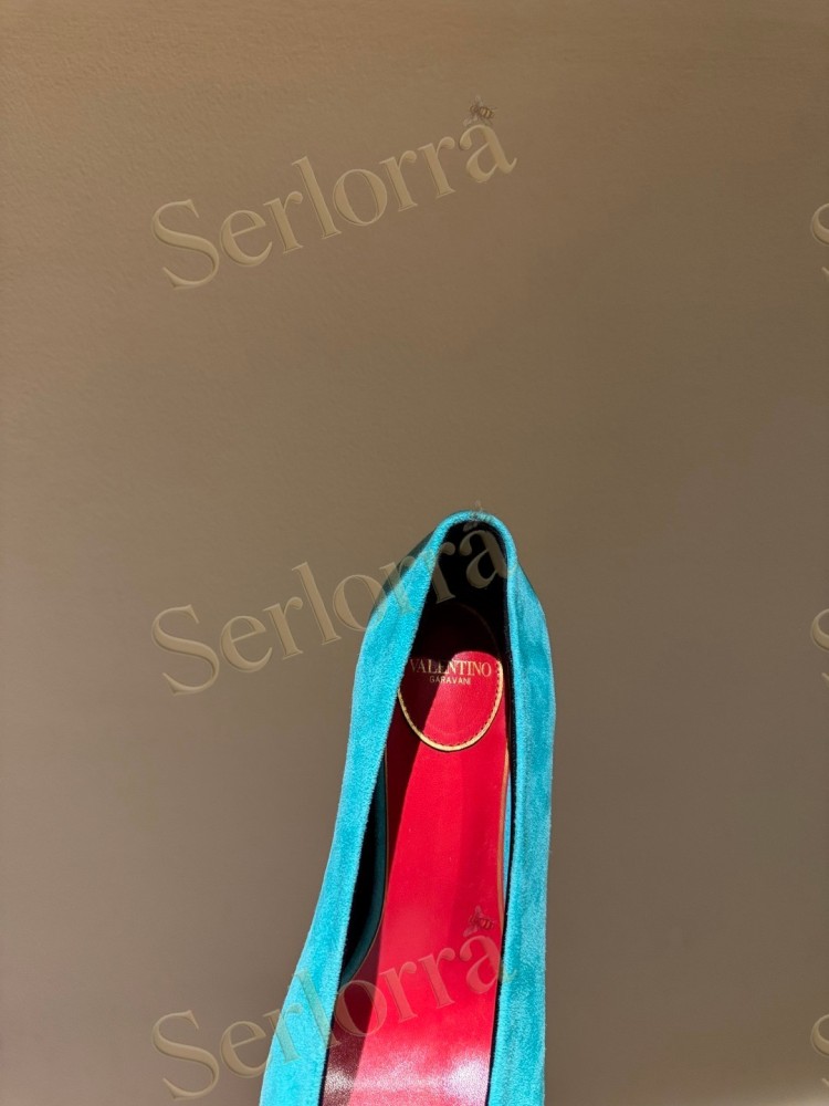 VALENTINO GARAVANI VLOGO SIGNATURE PATENT‑LEATHER SLINGBACK PUMPS 80MM