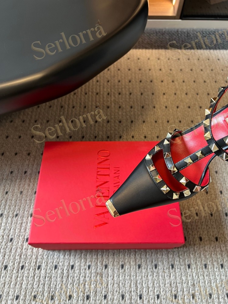 VALENTINO GARAVANI SUEDE ROCKSTUD CAGED ANKLE-STRAP STILETTO PUMPS