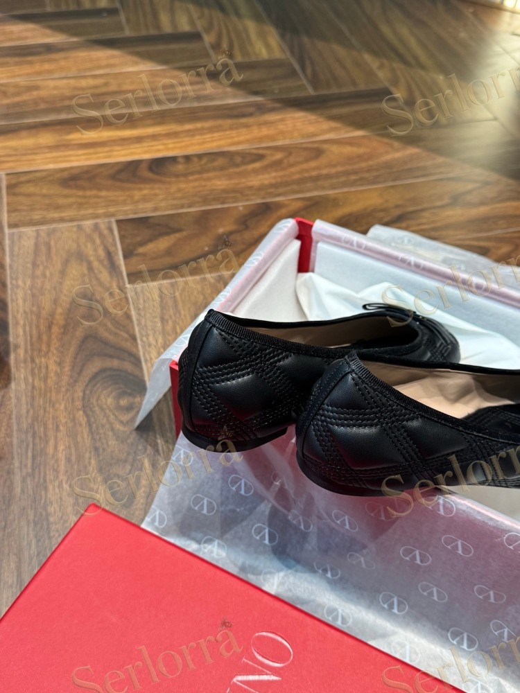 VALENTINO QUILTIE 67 LAMBSKIN BALLERINA FLATS