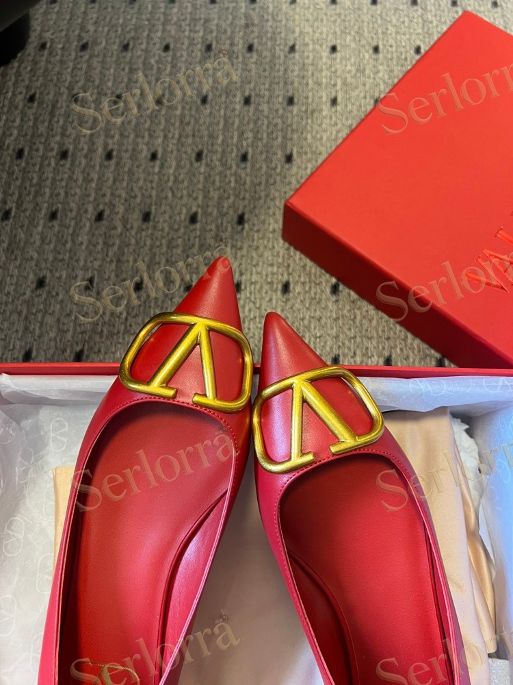 VALENTINO GARAVANI VLOGO POINT-TOE FLATS