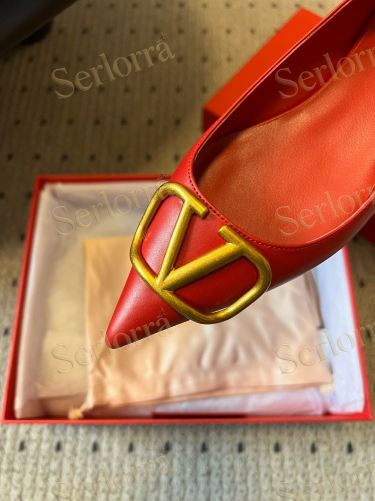 VALENTINO GARAVANI VLOGO POINT-TOE FLATS