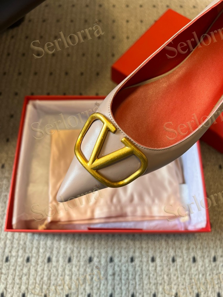 VALENTINO GARAVANI VLOGO POINT-TOE FLATS