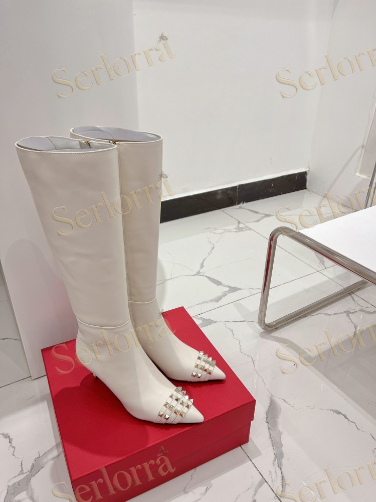 VALENTINO GARAVANI ROCKSTUD POINTED-TOE ANKLE BOOTS