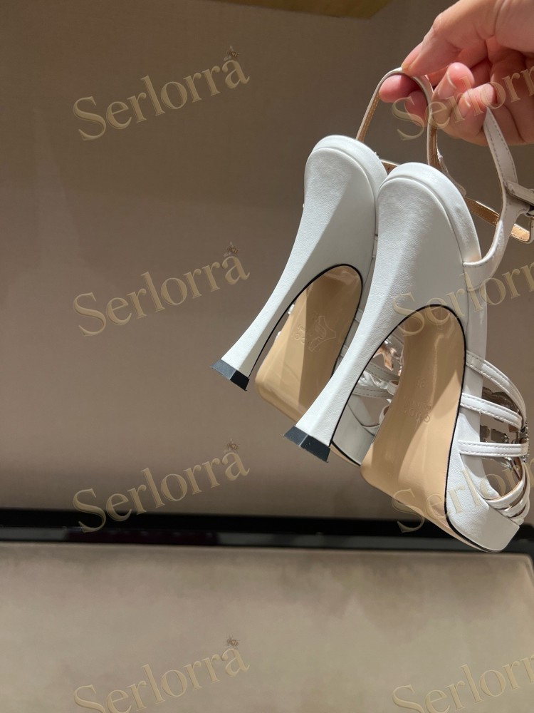 GUCCI CRYSTAL INTERLOCKING G STRAPPY ANKLE STRAP SANDALS