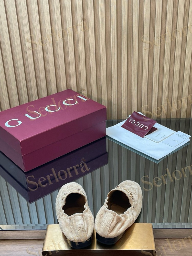 GUCCI GG JACQUARD SUEDE HORSEBIT LOAFERS