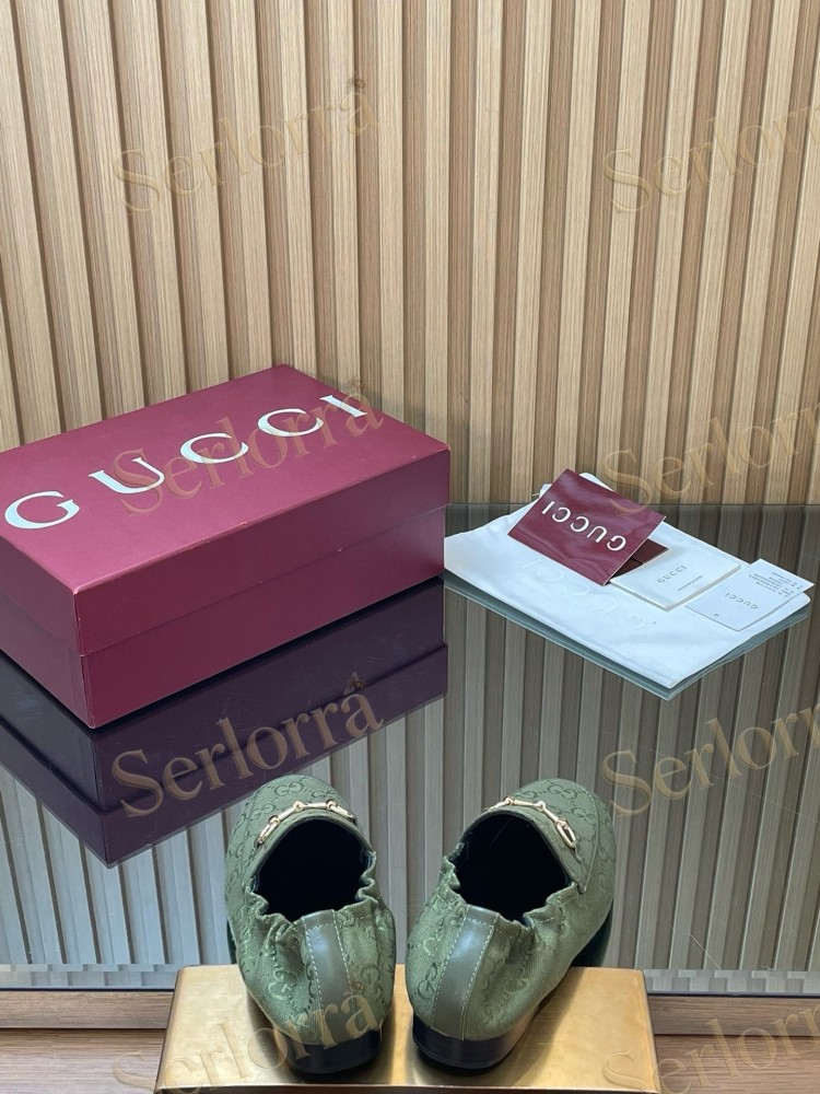 GUCCI GG JACQUARD SUEDE HORSEBIT LOAFERS