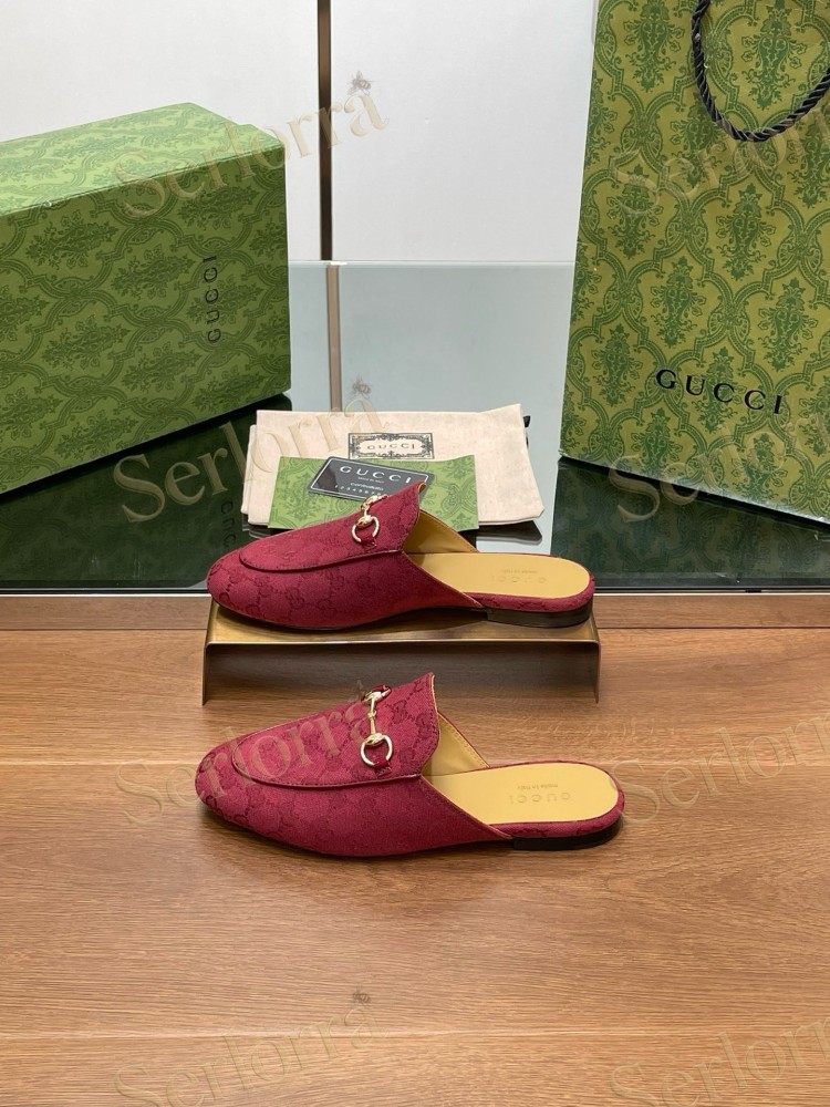 GUCCI HORSEBIT LEATHER MULE SLIPPERS
