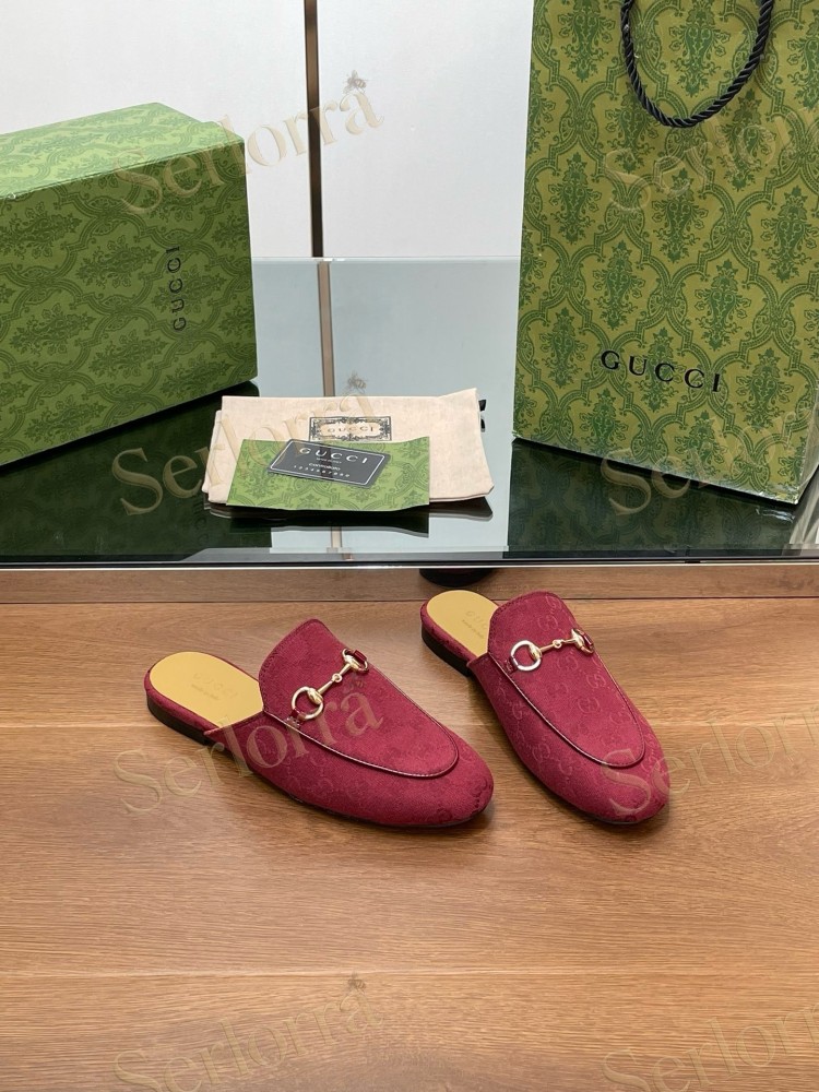 GUCCI HORSEBIT LEATHER MULE SLIPPERS