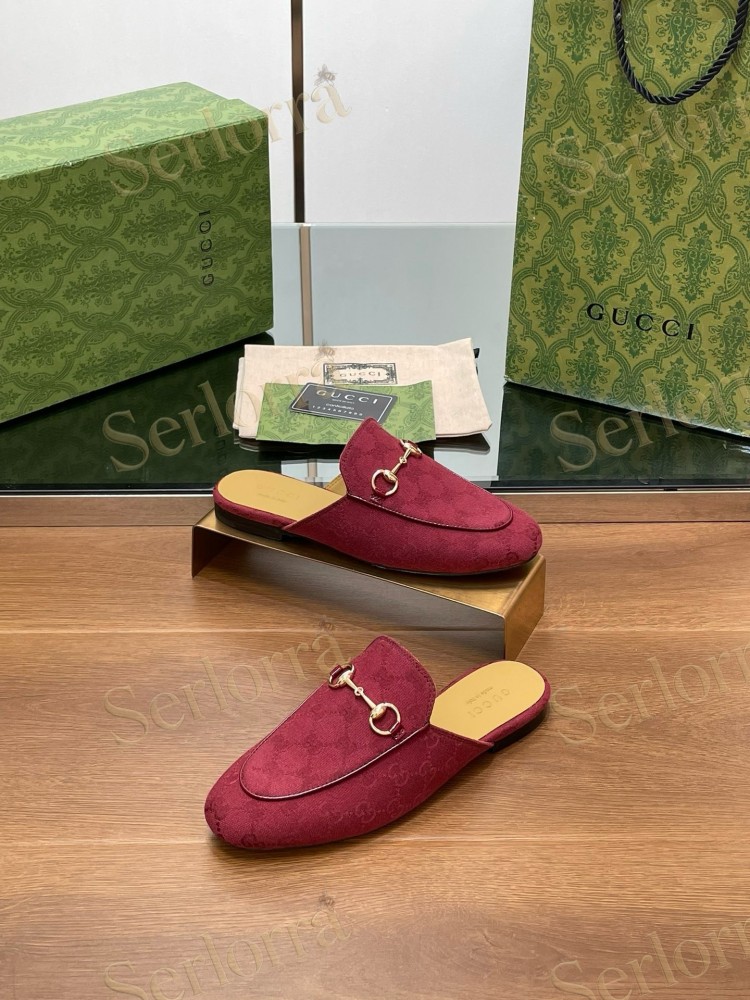 GUCCI HORSEBIT LEATHER MULE SLIPPERS
