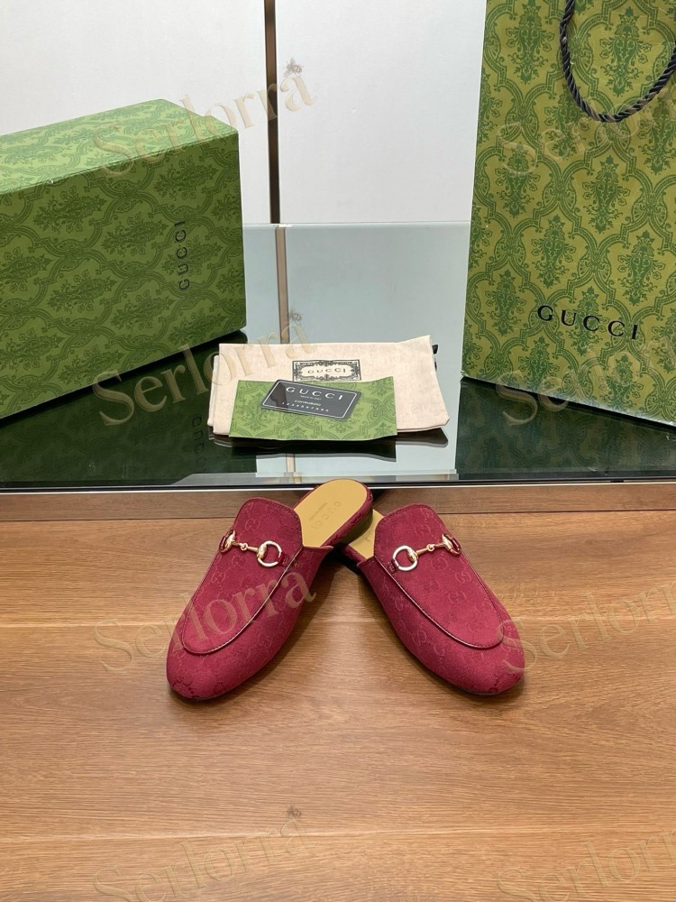 GUCCI HORSEBIT LEATHER MULE SLIPPERS