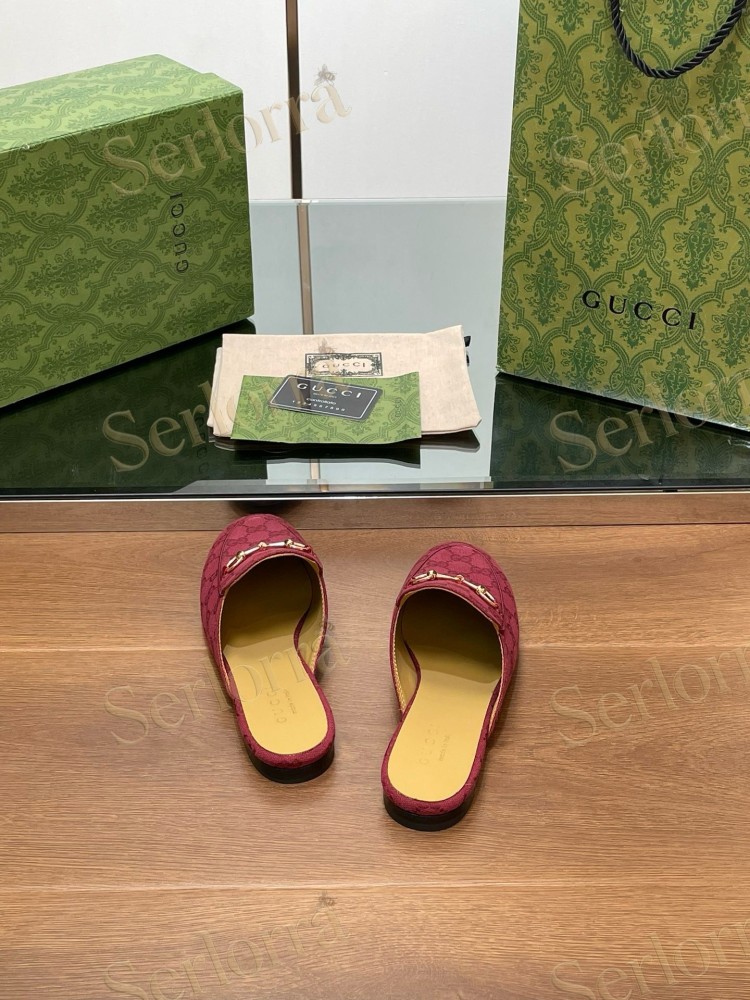 GUCCI HORSEBIT LEATHER MULE SLIPPERS