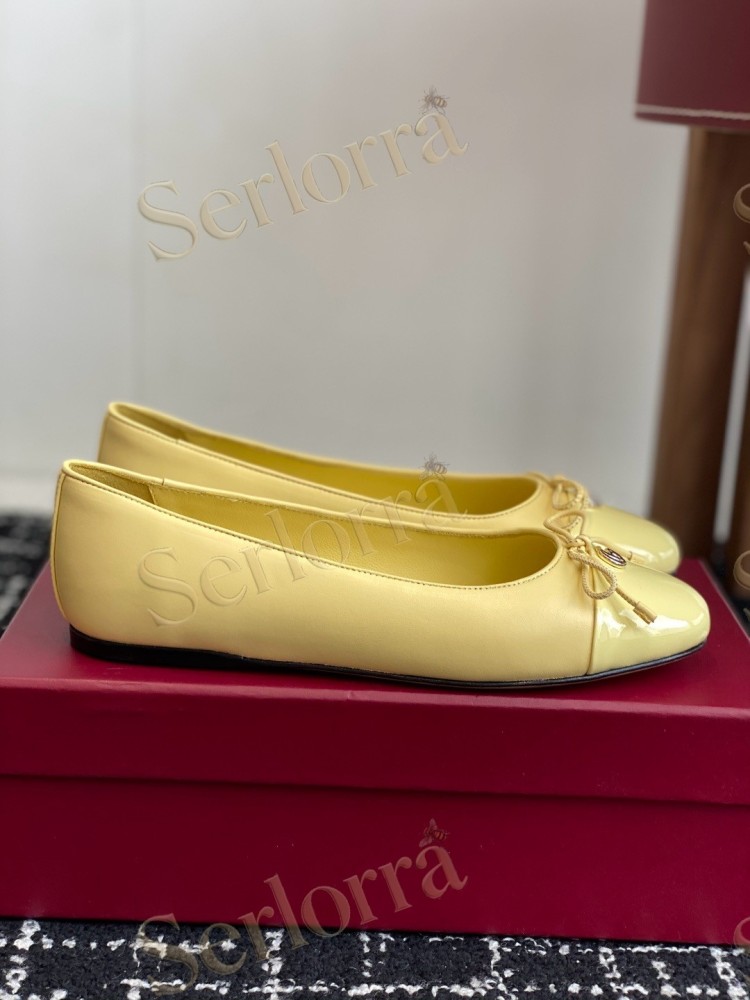 GUCCI BOW INTERLOCKING G PATENT LEATHER BALLET FLATS