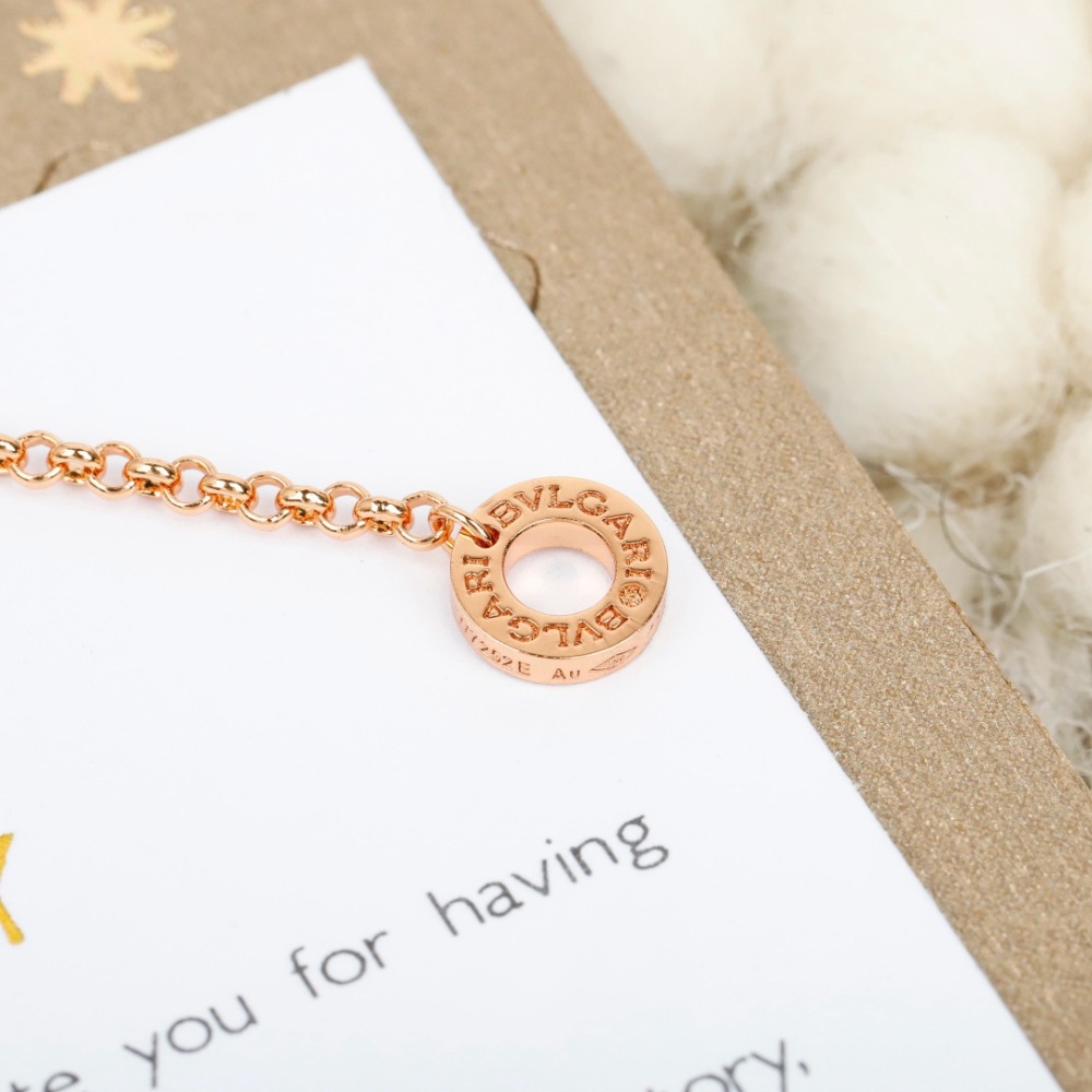 BVLGARI B.ZERO1 SPIRAL PENDANT NECKLACE, ROSE GOLD WITH PINK CERAMIC