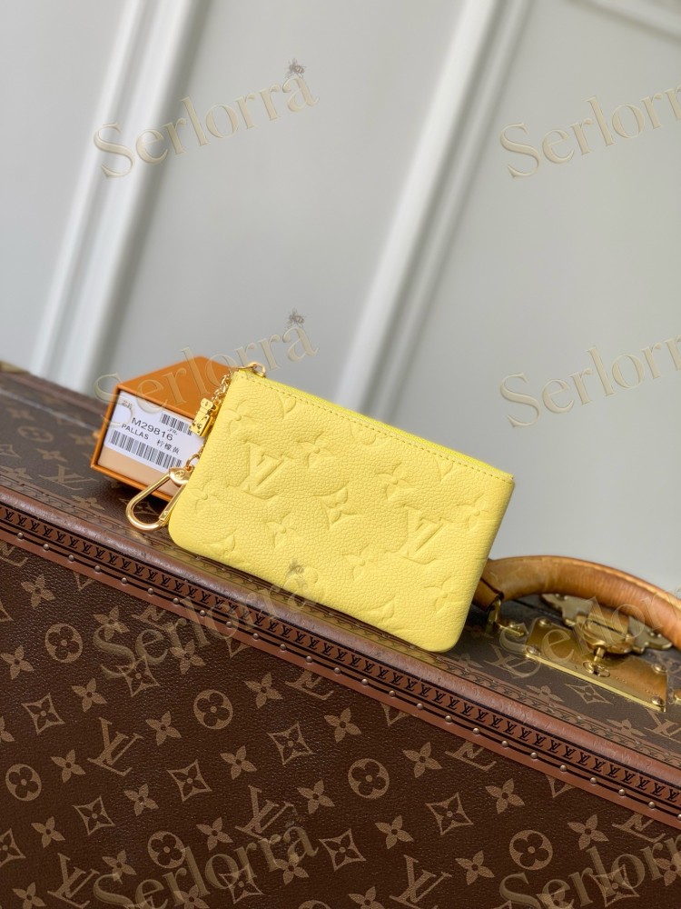 LOUIS VUITTON MONOGRAM EMPREINTE ZIP CARD HOLDER WITH CHAIN